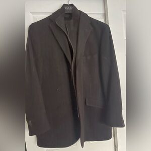 Men's Brown Check Blazer Wool Mix Size 44 L